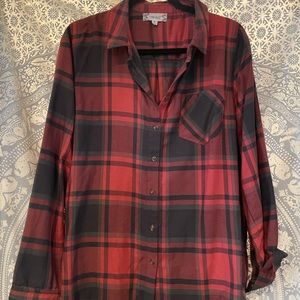Flannel Button Down Long-sleeve Red/Black